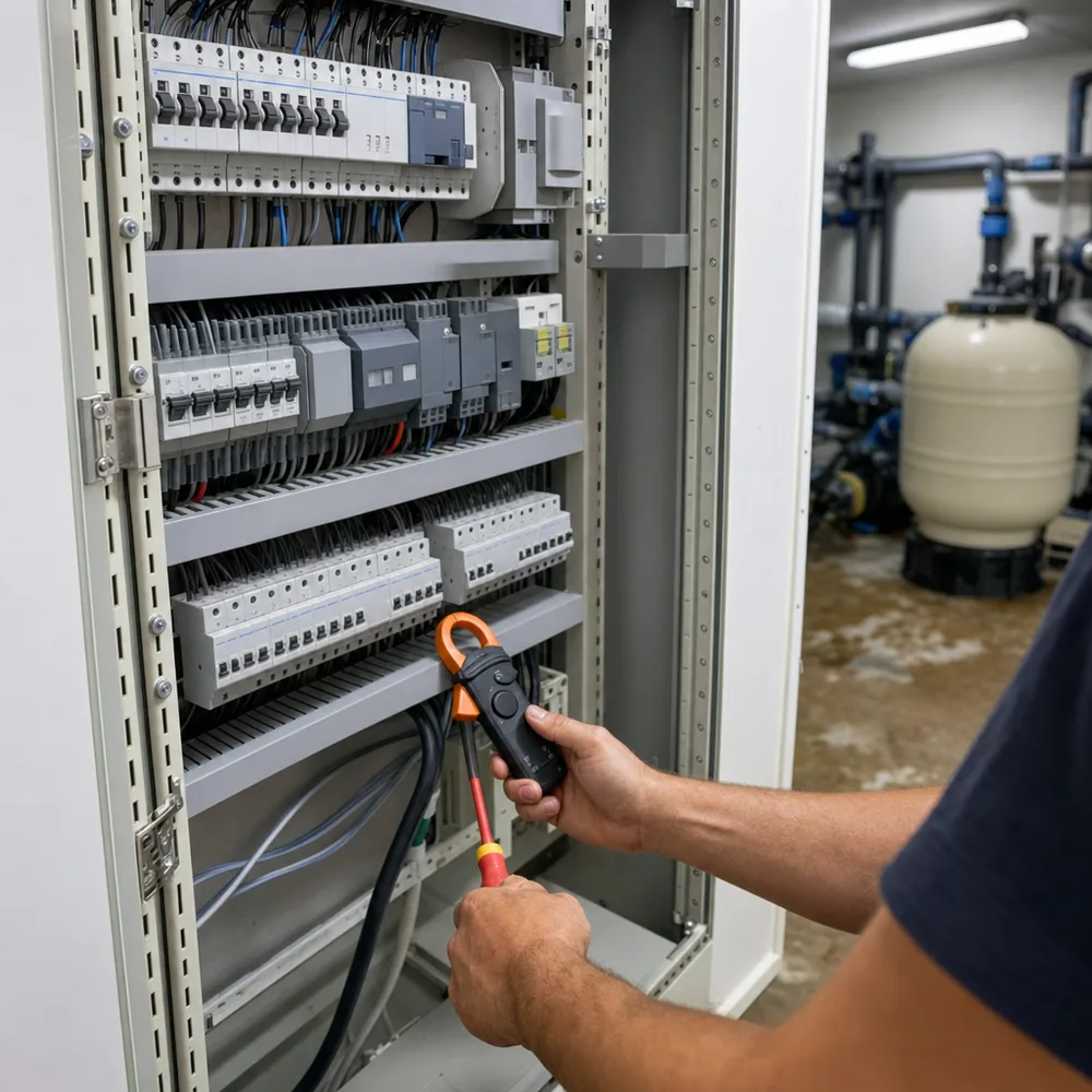 Cuadro eléctrico de una villa del Port d'Andratx con subcuadros y acometida trifásica