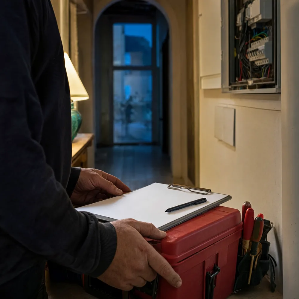 Presupuesto cerrado antes de empezar una reparación eléctrica urgente en Calvià de madrugada