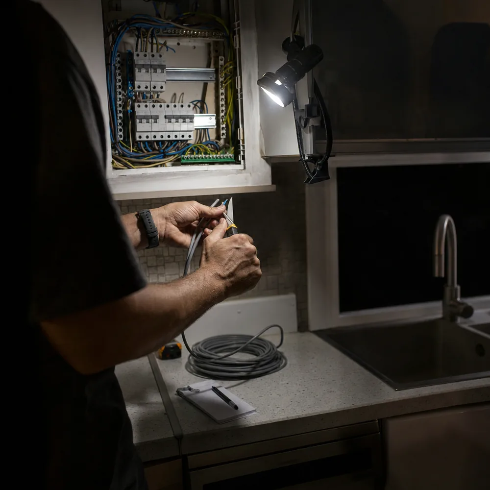 Trabajo nocturno en un cuadro eléctrico sin recargo por horario en Manacor