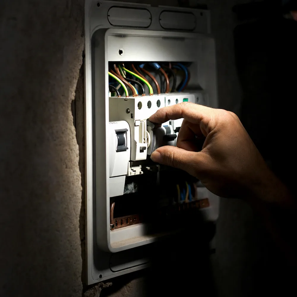 Diferencial saltado en un cuadro doméstico atendido por un electricista urgente en Marratxí